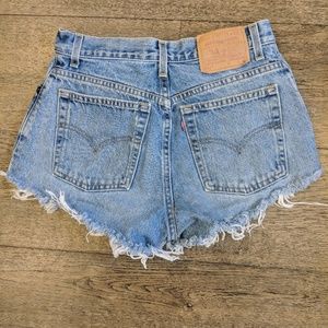 Authentic Levi Strauss cut off denim shorts